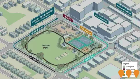 AI impression: Auburn Park Extension, Sports & Recreation