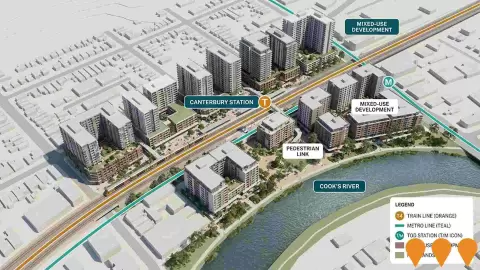 AI impression: Canterbury Transport Oriented Development (TOD), Communities, Precincts & Urban Renewal