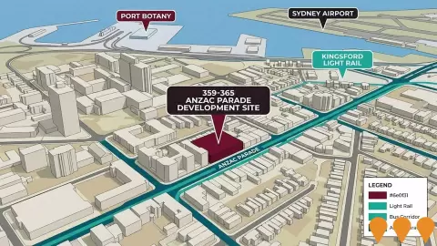 AI impression: 359-365 Anzac Parade Development Site, Residential Development