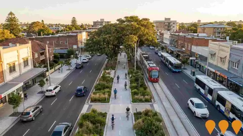 AI impression: Activate Anzac Parade Cycling Infrastructure, Sports & Recreation