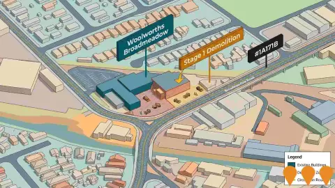 AI impression: Woolworths Broadmeadow - Stage 1 Demolition, Retail