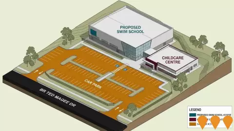 AI impression: Childcare Centre & Swim School - Collingwood Drive, Education & Training