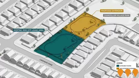 AI impression: Chancellor Village Park Dog Off-Leash Area Extension, Sports & Recreation