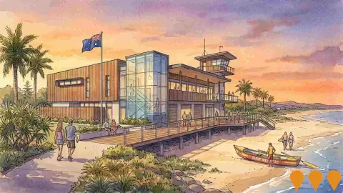 AI impression: Marcoola Surf Life Saving Club Redevelopment, Sports & Recreation