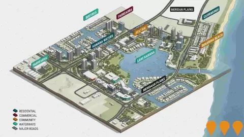 AI impression: Kawana Waters Master Planned Development, Communities, Precincts & Urban Renewal