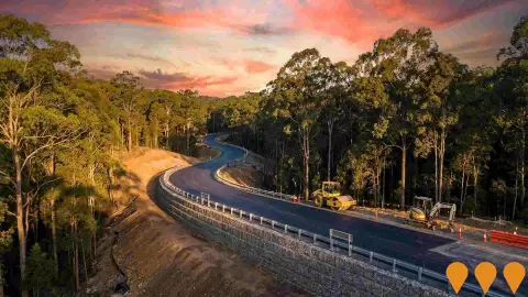 AI impression: Numinbah Road, North Arm - Slope Stabilisation, Environmental & Disaster Management
