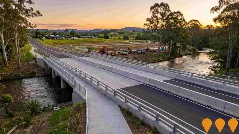 AI impression: Beechwood Road Upgrade Stage 6 including Steels Bridge Wauchope, Transport & Logistics