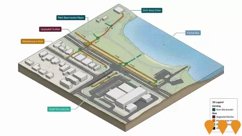 AI impression: Helensvale Discovery Drive Stormwater Upgrade, Environmental & Disaster Management