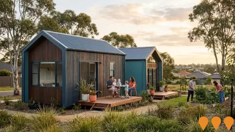AI impression: Tiny Homes Trial, Residential Development