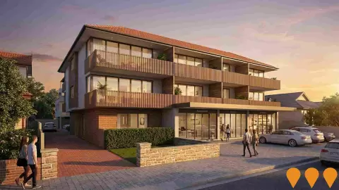 AI impression: Construction of a three (3) storey mixed use development, comprising two (2) commercial tenancies, Precincts & Urban Renewal