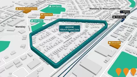 AI impression: 40km/h Speed Zone Project - Wembley and West Leederville, Transport & Logistics