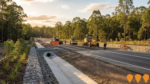 AI impression: Logan Reserve Road Upgrade, Transport & Logistics