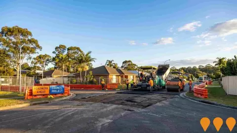 AI impression: Derribong Dr Road Upgrade (Carbeen Cr to Tyalla Pl), Transport & Logistics