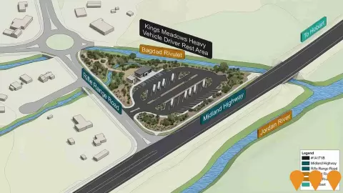 AI impression: Kings Meadows Heavy Vehicle Driver Rest Area, Transport & Logistics