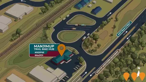 AI impression: Manjimup Trail Bike Hub, Sports & Recreation
