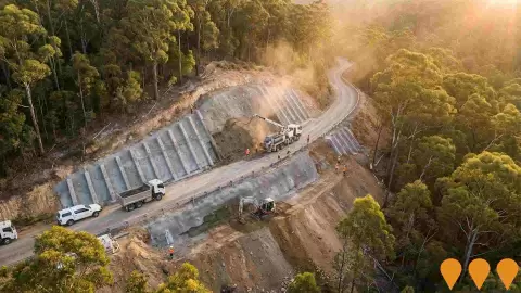 AI impression: Araluen Road Slope Stabilisation, Transport & Logistics