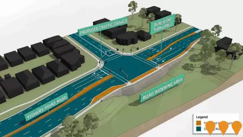 AI impression: Fishery Point Road and Morisset Park Road Intersection Upgrade, Transport & Logistics