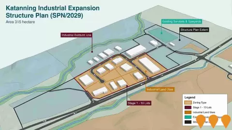 AI impression: Katanning Industrial Expansion Structure Plan (SPN/2029), Business Parks & Technology Hubs
