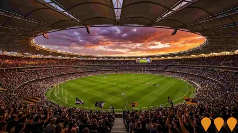 AI impression: Perth Sports Precinct Master Plan, Sports & Recreation