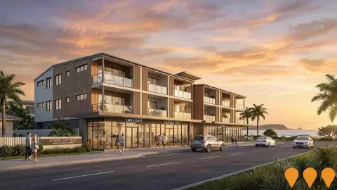 AI impression: 25 Tweed Coast Road Mixed-Use Development (DA23/0225), Residential Development