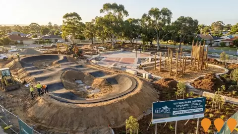 AI impression: Wilson Park Precinct - Zone 2 Heart + Playground, Sports & Recreation