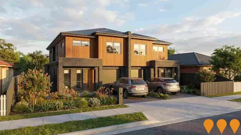 AI impression: DA/2025/783 - Subdivision & Dual Occupancies, 12 Goldingham Street Tenambit, Precincts & Urban Renewal