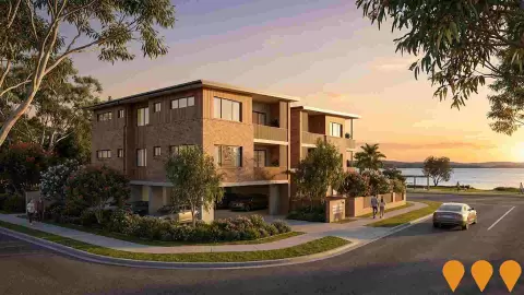 AI impression: 1 Kent Place, Wangi Wangi - 3 storey apartment building (13 residences), Residential Development