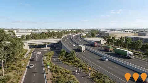 AI impression: Dandenong Bypass Extension Project, Transport & Logistics