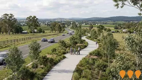 AI impression: Branxton to Greta Shared Pathway, Transport & Logistics
