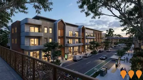 AI impression: Tullimbar Town Centre Mixed-Use Precinct, Communities, Precincts & Urban Renewal