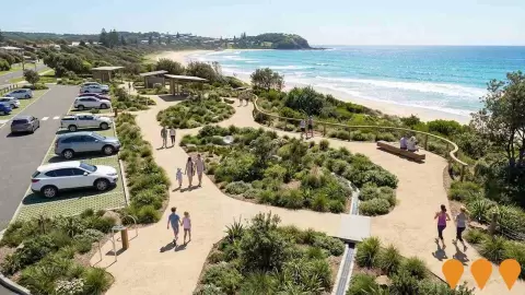 AI impression: Rainbow Beach Reserve Master Plan, Sports & Recreation