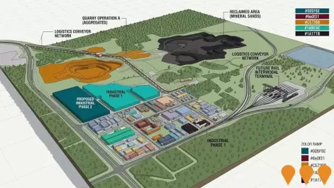 AI impression: Meridian Park Industrial Estate (Neerabup), Business Parks & Technology Hubs