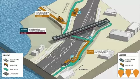 AI impression: Cockle Creek Station Accessibility Upgrade, Transport & Logistics
