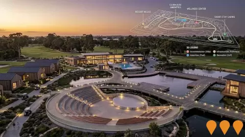 AI impression: Meadow Springs Golf Course Tourist & Resort Accommodation Precinct (Scheme Amendment 9), Residential Development